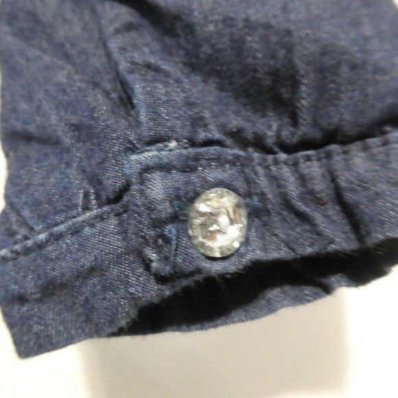 MAGGIE & ZOE | 5T | Blue Denim Dress with Collar and Ruffles - Picture 13 of 16